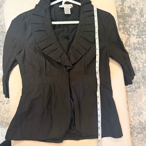 CAbi Black Ruffled Top - Picture 4 of 8